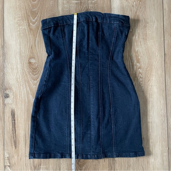 Zara 🌺 Strapless Denim Dress - Picture 8 of 13